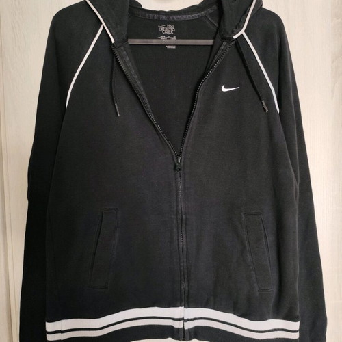 Nike women's black hoodie with zipper size S like new