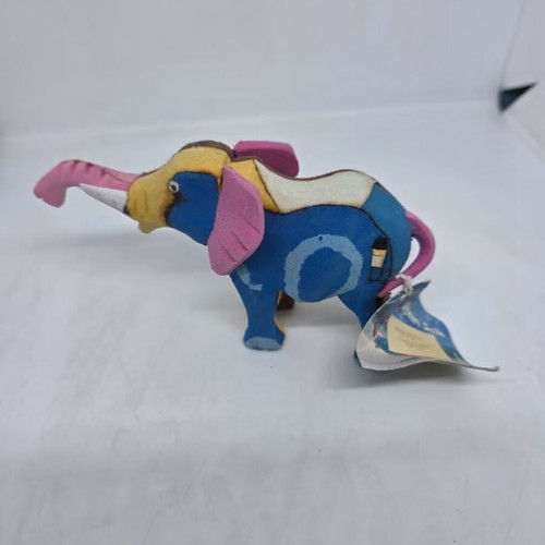 Elephant figure from recycled materials