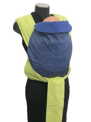 Ergonomic Mei Tai baby carrier, Asteraki model, cotton fabric