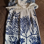 Φόρεμα Zara by Zeta Makripoulia σαν καινούργιο, άσπρο και μπλε, μέγεθος M