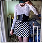  ΞΑΝΑ ΔΙΑΘΕΣΙΜΗ Καρό Φούστα Μίνι | Checked Mini skirt small