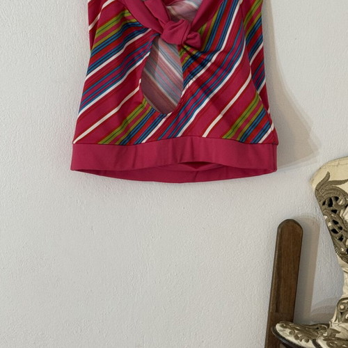 Y2K Candy Striped Strapless Top XS/S like new, pink pastel colors