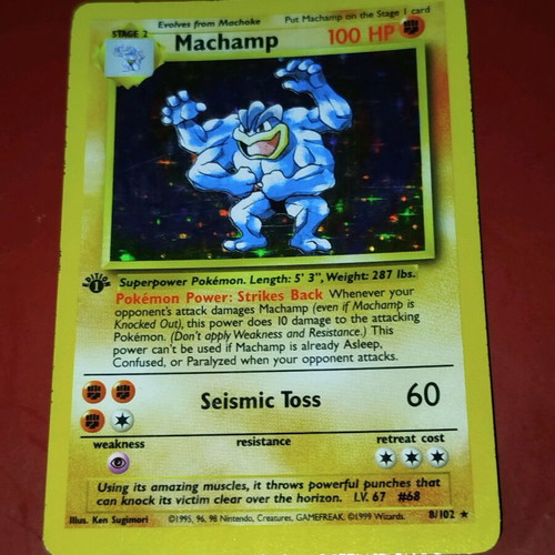 Pokmon TCG Machamp Base Set 8/102 Holo -  27,00 - Vendora.cy