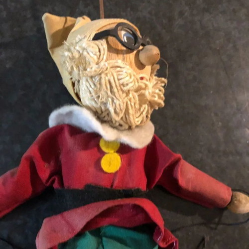 Puppet doll used vintage old wooden with metal controller