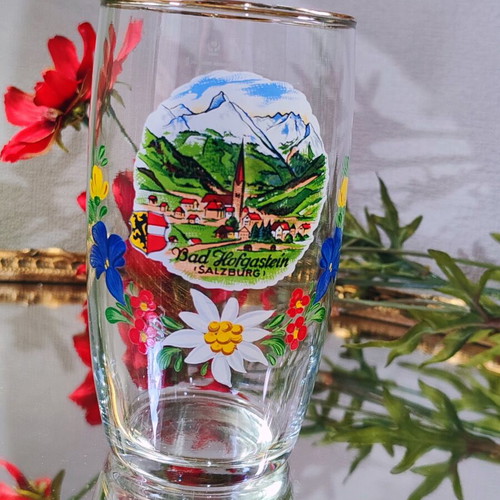 Bad Hofgastein Salzburg vintage Austrian beer glass 300 ml