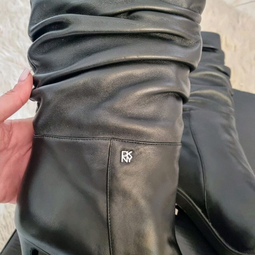 DKNY leather boots new, black, size 40.5
