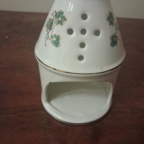 Ceramic Oil Burner Like New with Cross Pattern Holes