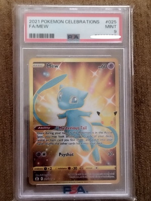 Mew Celebrations PSA 9 Pokémon Card like new