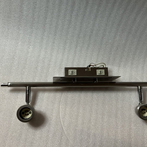 Stainless Steel Double Spot Wall Ceiling Lights Pair like new, 45 cm