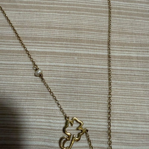 Silver clover necklace used