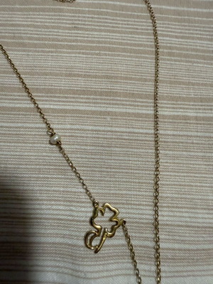 Silver clover necklace used