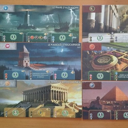 7 Wonders board game with Manneken Pis and Catan expansions, Repos
