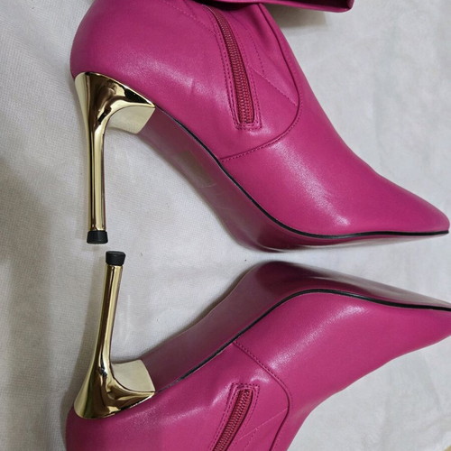 Boots tall new pink/fuchsia with gold heel size 38