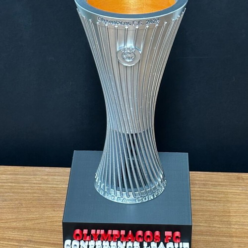 UEFA Conference League Olympiacos trophy with base new