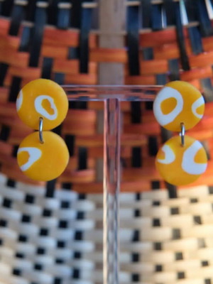 Handmade polymer clay earrings new with stainless steel fasteners