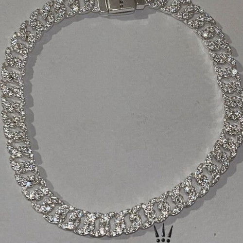 Pandora tennis bracelet with diamonds used, white silver
