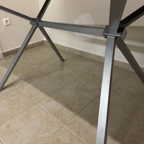 Desk used with metal base 80x76x140