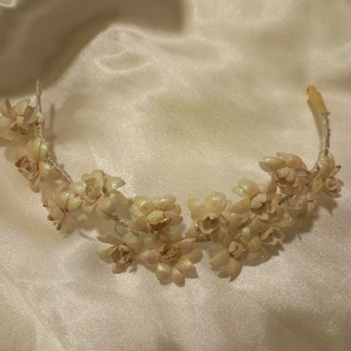 Flower girl satin dress with lace and embroidery like new