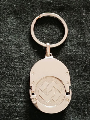 Interamerican keychain new, silver collectible