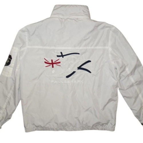 Paul & Shark Vintage Light Windbreaker Waterproof Jacket like new, size M, white