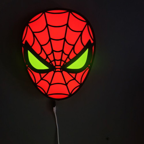 Spider-Man RGB wall mask with LED lighting and app control