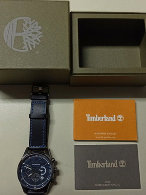 Timberland Aldridge Chronograph watch used, men's black-blue