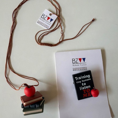 Handmade necklace and brooch set new, perfect gift for teachers