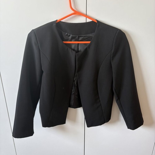 Italian Tailored Jacket black, short, like new, size S