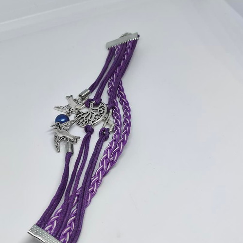 Handmade bracelet with tree of life and birds new