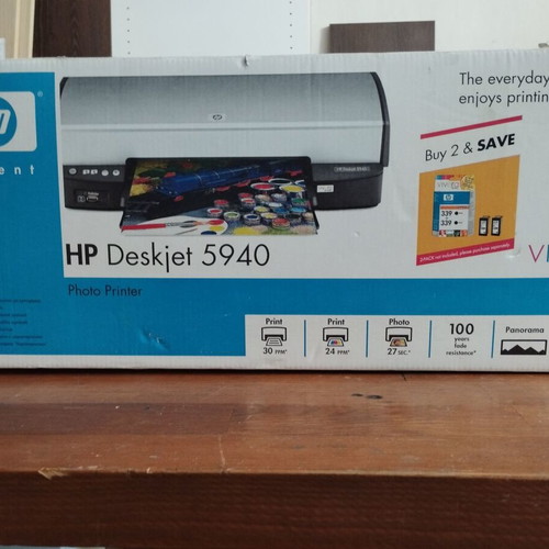 HP Deskjet 5940 φωτογραφικός εκτυπωτής μεταχειρισμένος με αυθεντικό τροφοδοτικό
