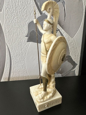 Achilles alabaster statue like new, 24 cm tall
