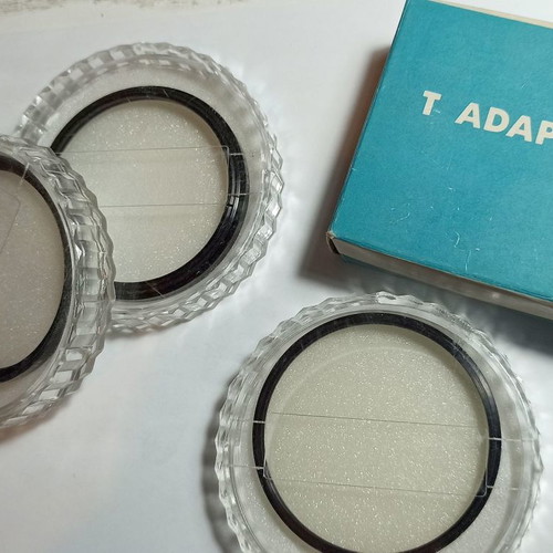 T adapter for Canon with Panagor UV, +1, +2 filters in excellent condition