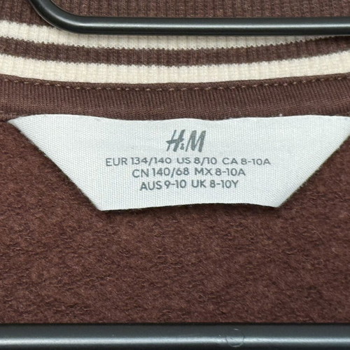 H&M varsity jacket for girls 8-10 years, like new, brown