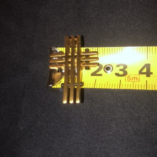 Unisex Faux Gold Cross Pendant like new