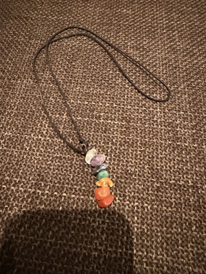 Necklace with semi-precious 7 Chakras stones like new, multicolor