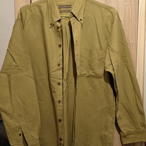 Zara men's cotton shirt like new, olive color, size Large