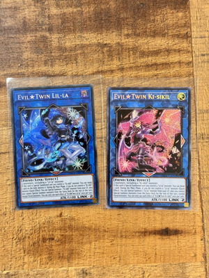 Yu-Gi-Oh! Evil Twin Ki-sikil & Lil-la Set Secret Rare 1st Edition near mint
