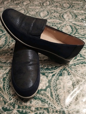 Ballerina shoes new, size 38, blue eco leather
