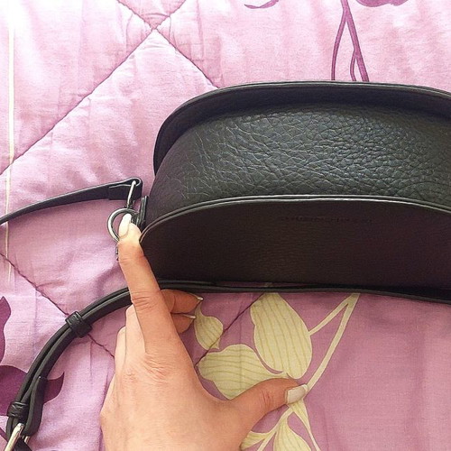Urban Originals vegan leather shoulder bag, black with silver studs
