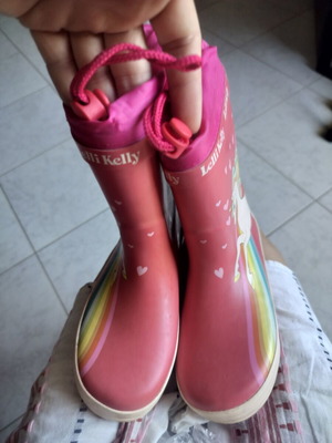 Lelli Kelly rain boots size 31, pink, lightly worn