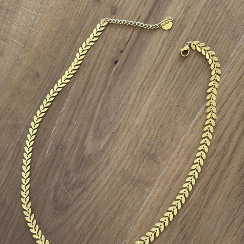 Gold Stainless Steel Necklace like new