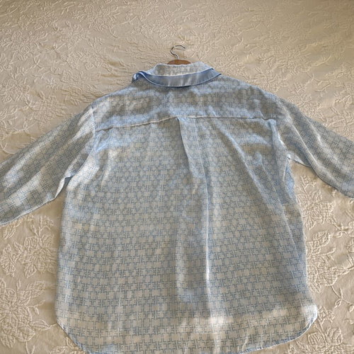 Lynne women's shirt new, white and blue, size XL