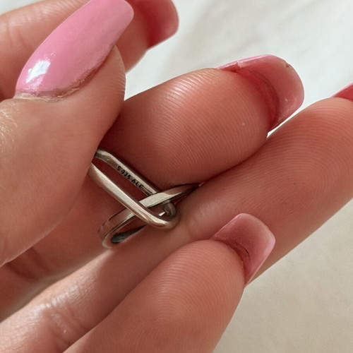 Pandora charm ring like new, silver