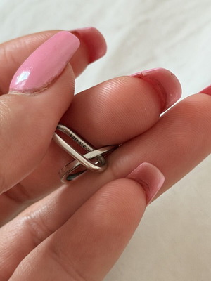 Pandora charm ring like new, silver