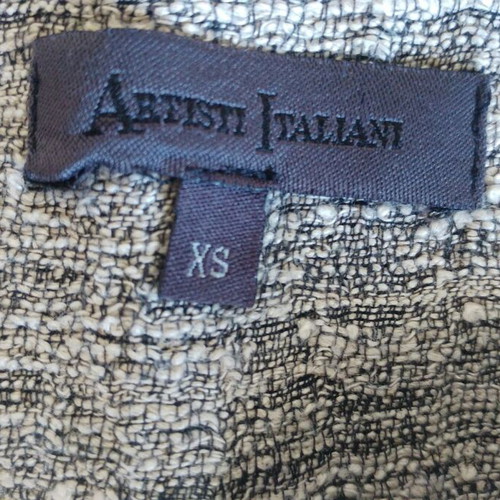 Vintage asymmetrical linen skirt Artisti Italiani used, grey