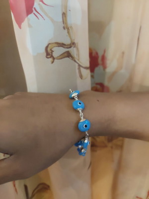 Silver bracelet like new, blue
