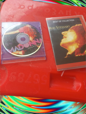 CD Madonna & Rod Stewart like new, pack of 2 pop albums