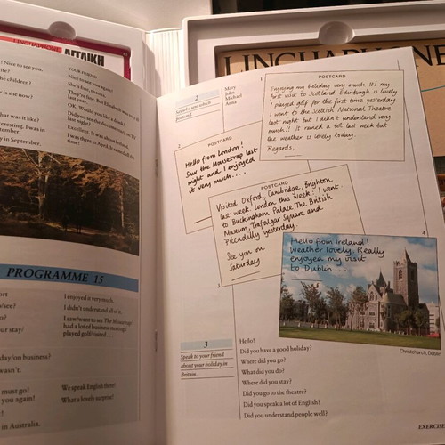 Linguaphone Visa English like new, language learning method with 6 cassettes and 2 booklets