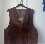Vintage Loredo men's suede vest XL like new, brown