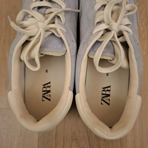 Zara athletic shoes size 45 like new, light blue suede
